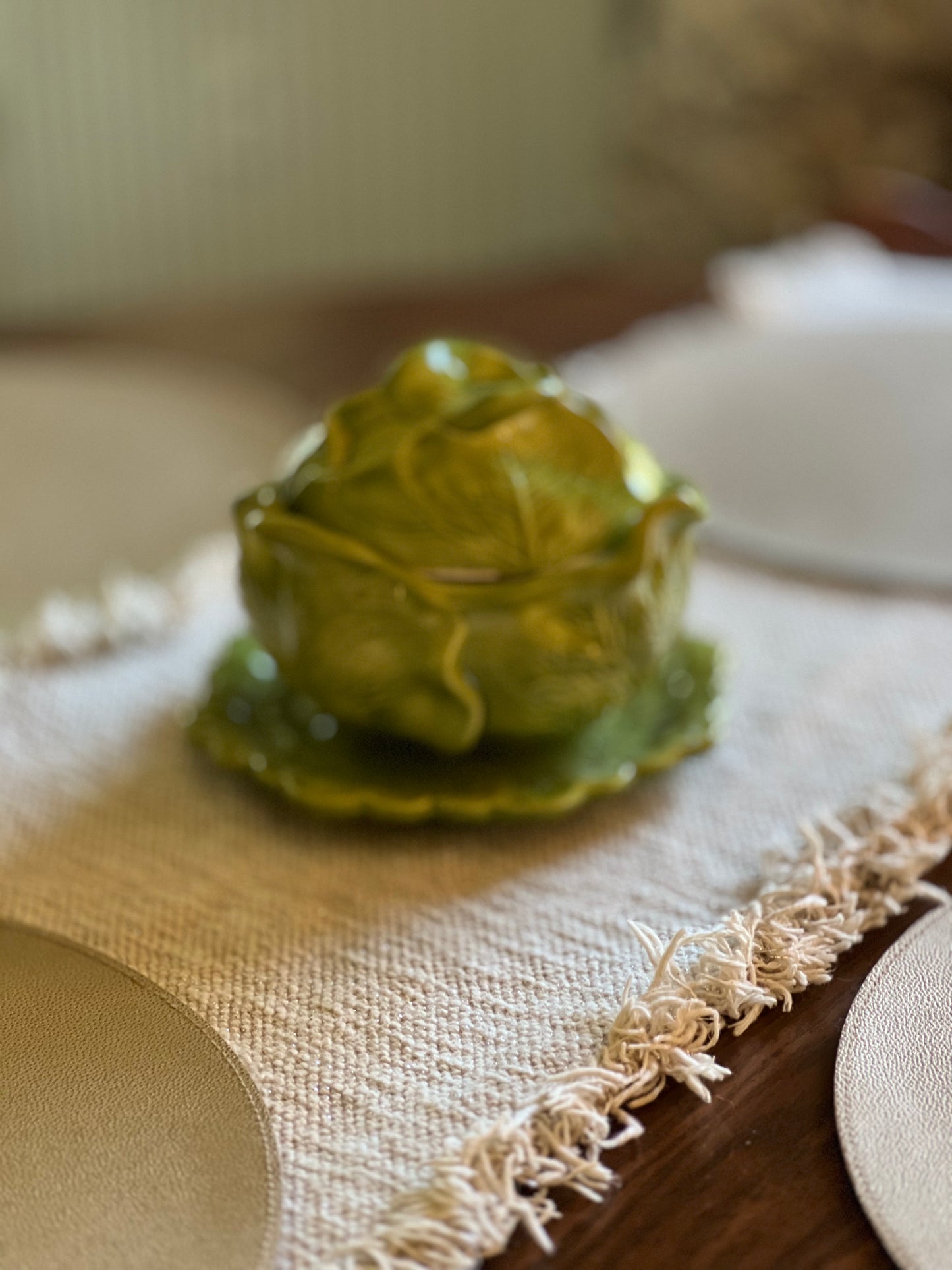 Vintage 1987 Holland Mold Cabbage Serving Bowl Set