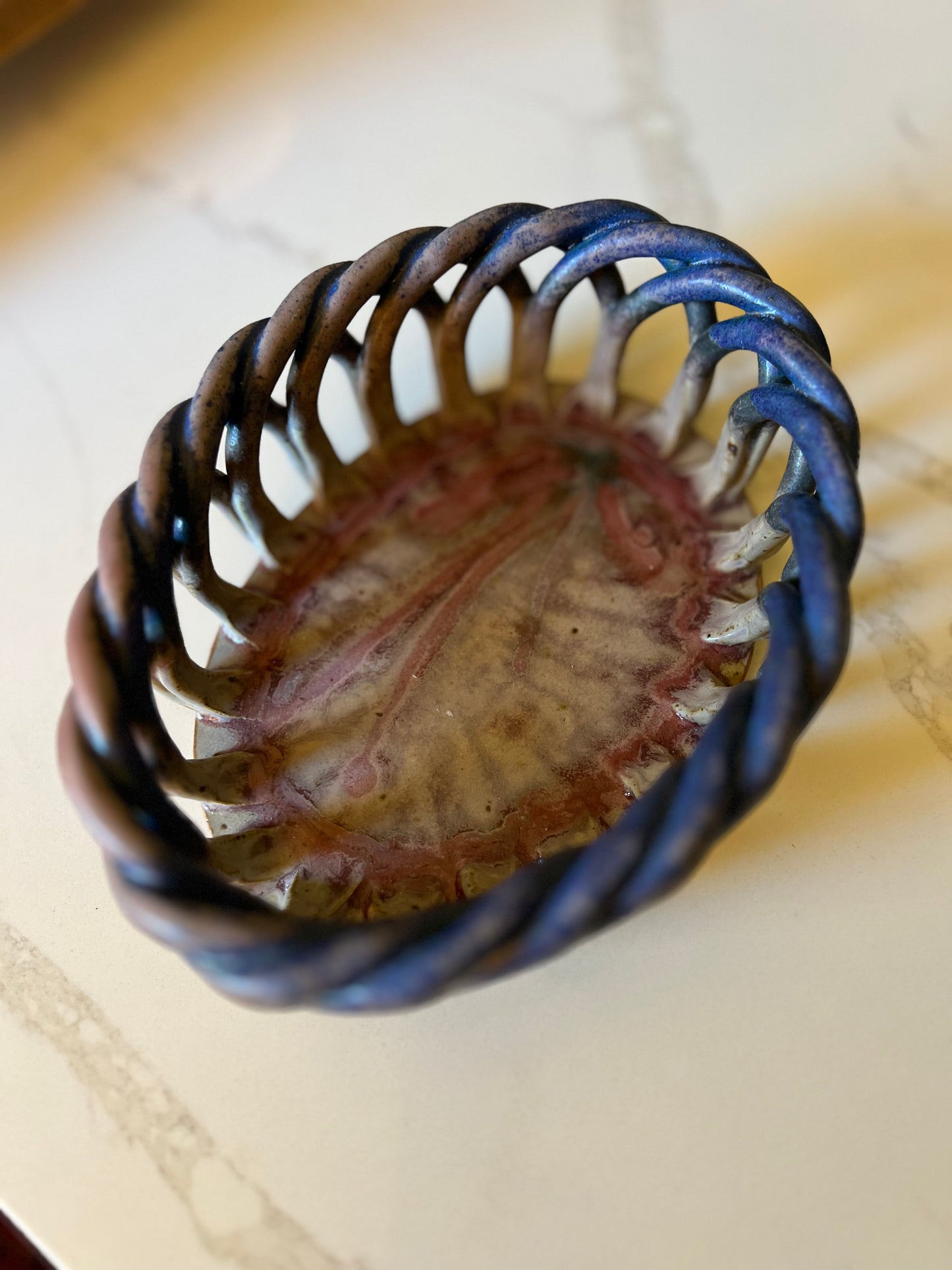 Handmade Woven Ceramic Bowl