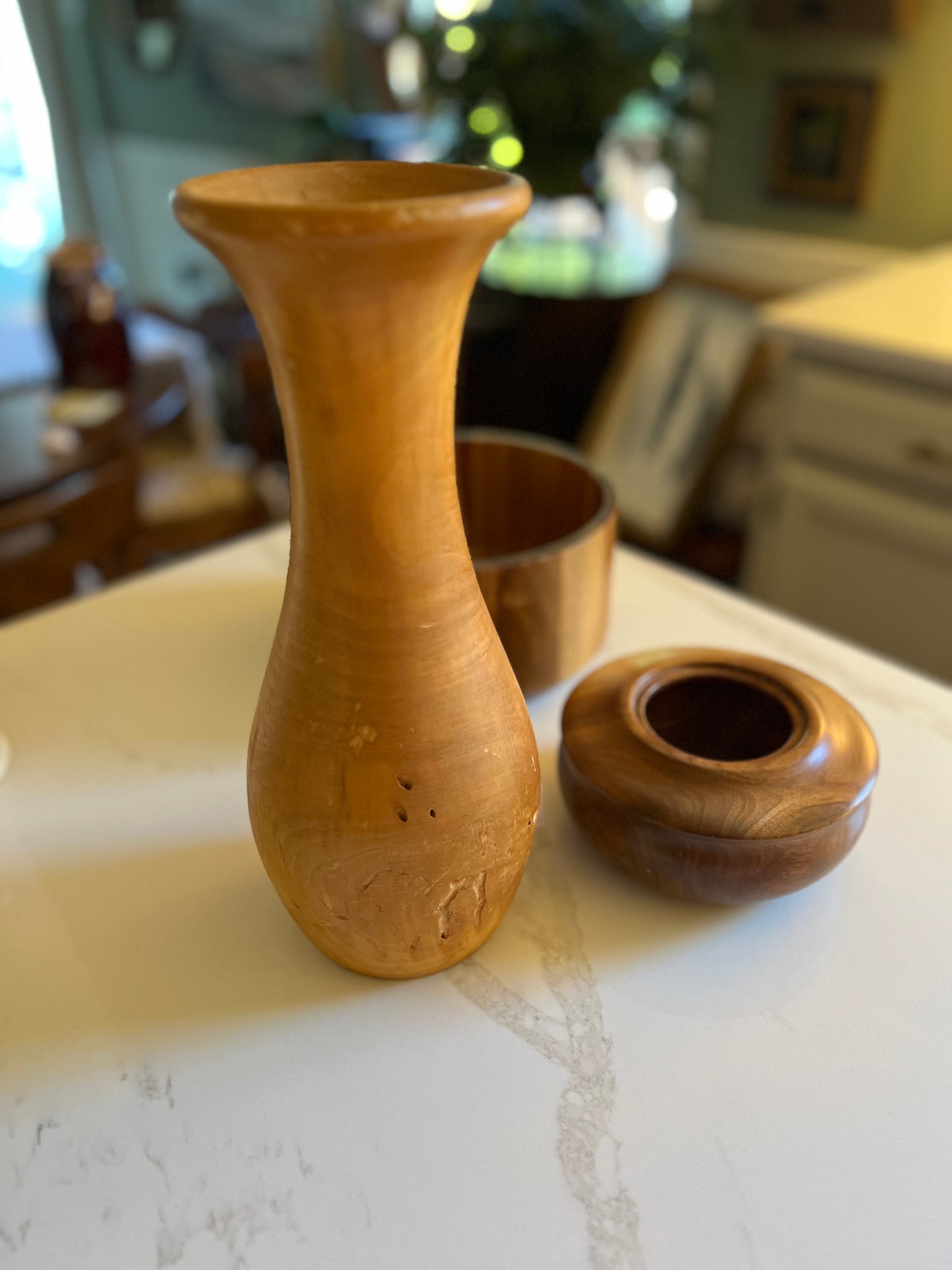 Hand Turned Wooden Vase