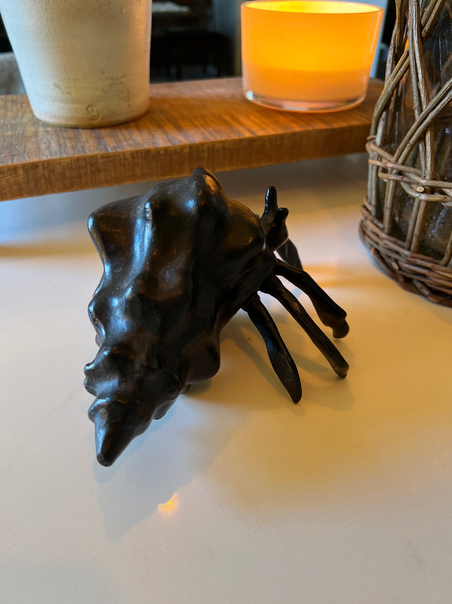 Metal Hermit Crab Sculpture
