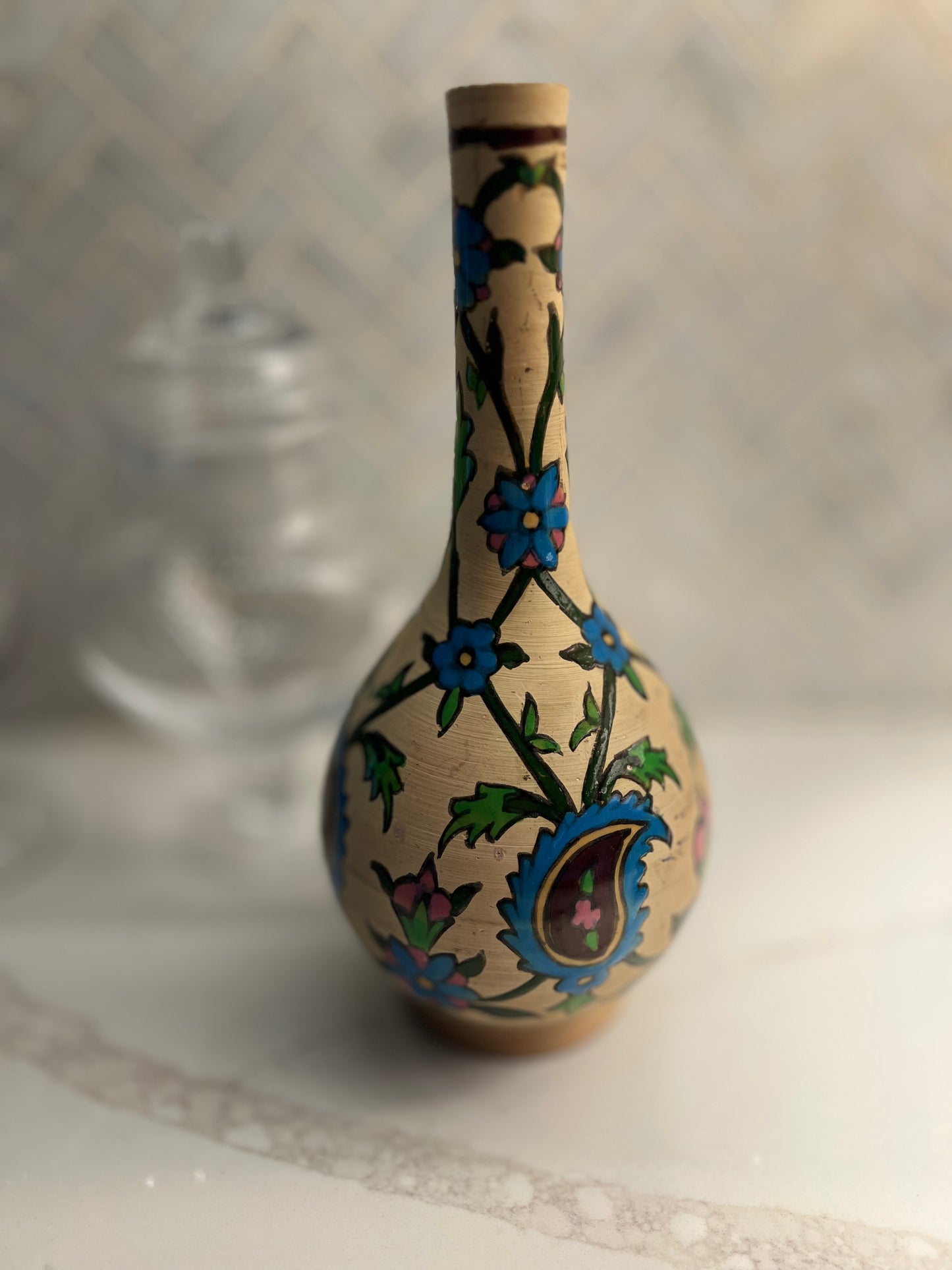 Vintage Hand Painted Persian Vase