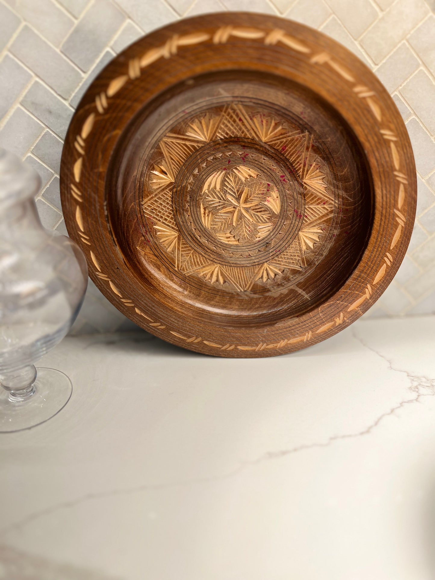 Beautiful Hand Carved Wooden Bowl