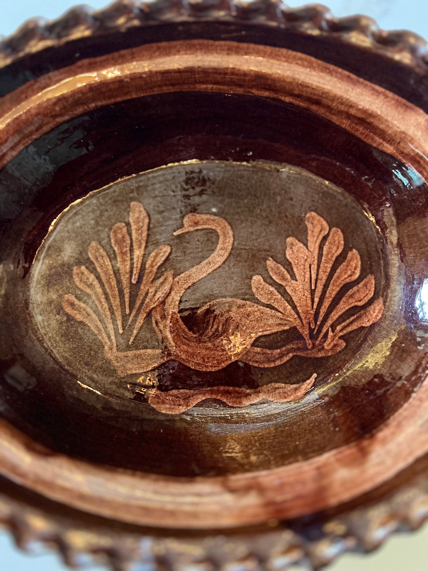 Vintage Hand Made Hand Painted Mexican Pottery Dish