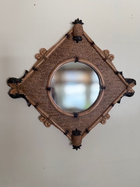 Vintage Regency Faux Pineapple Mirror