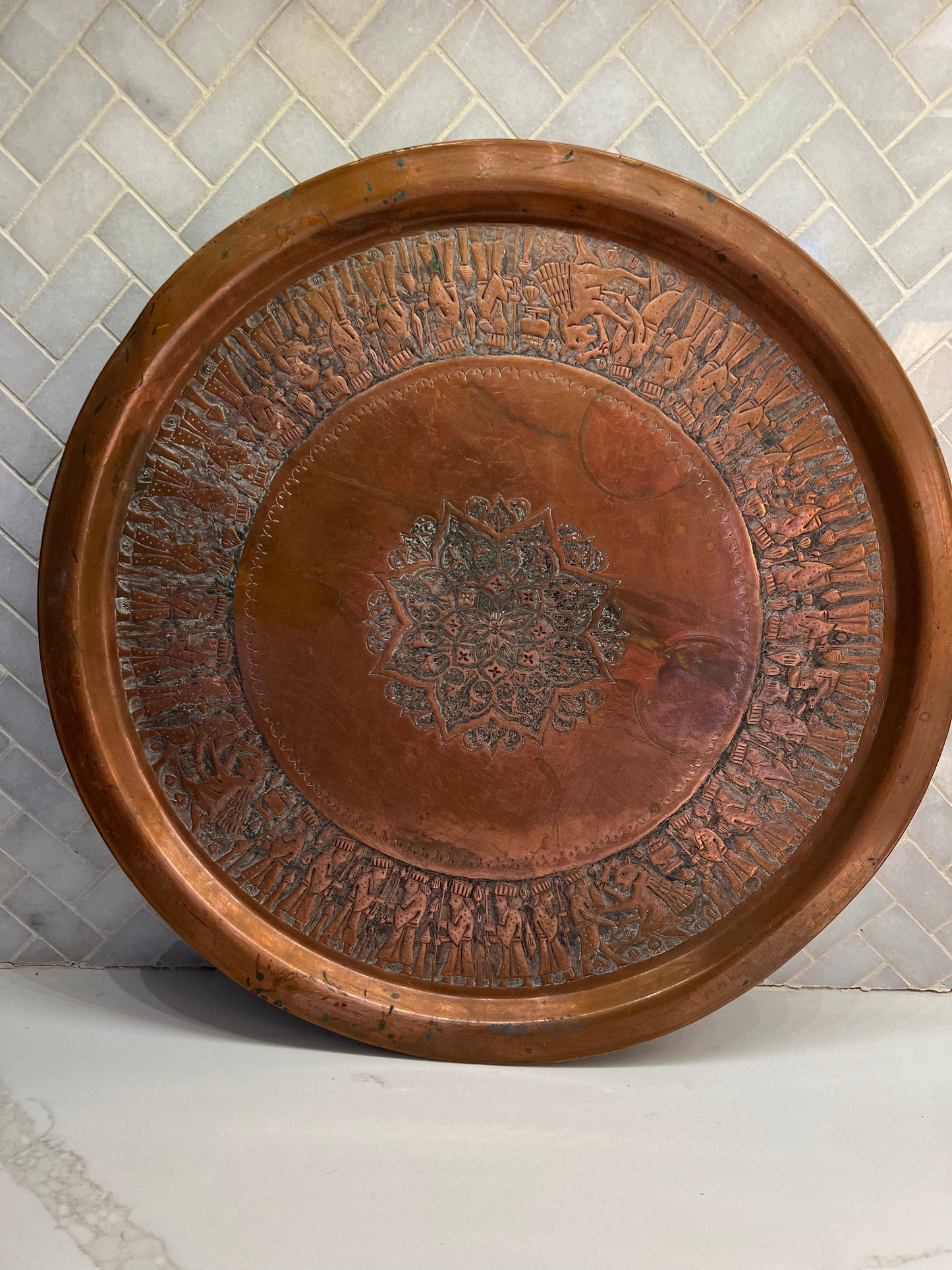 Handmade Persian Copper Tray