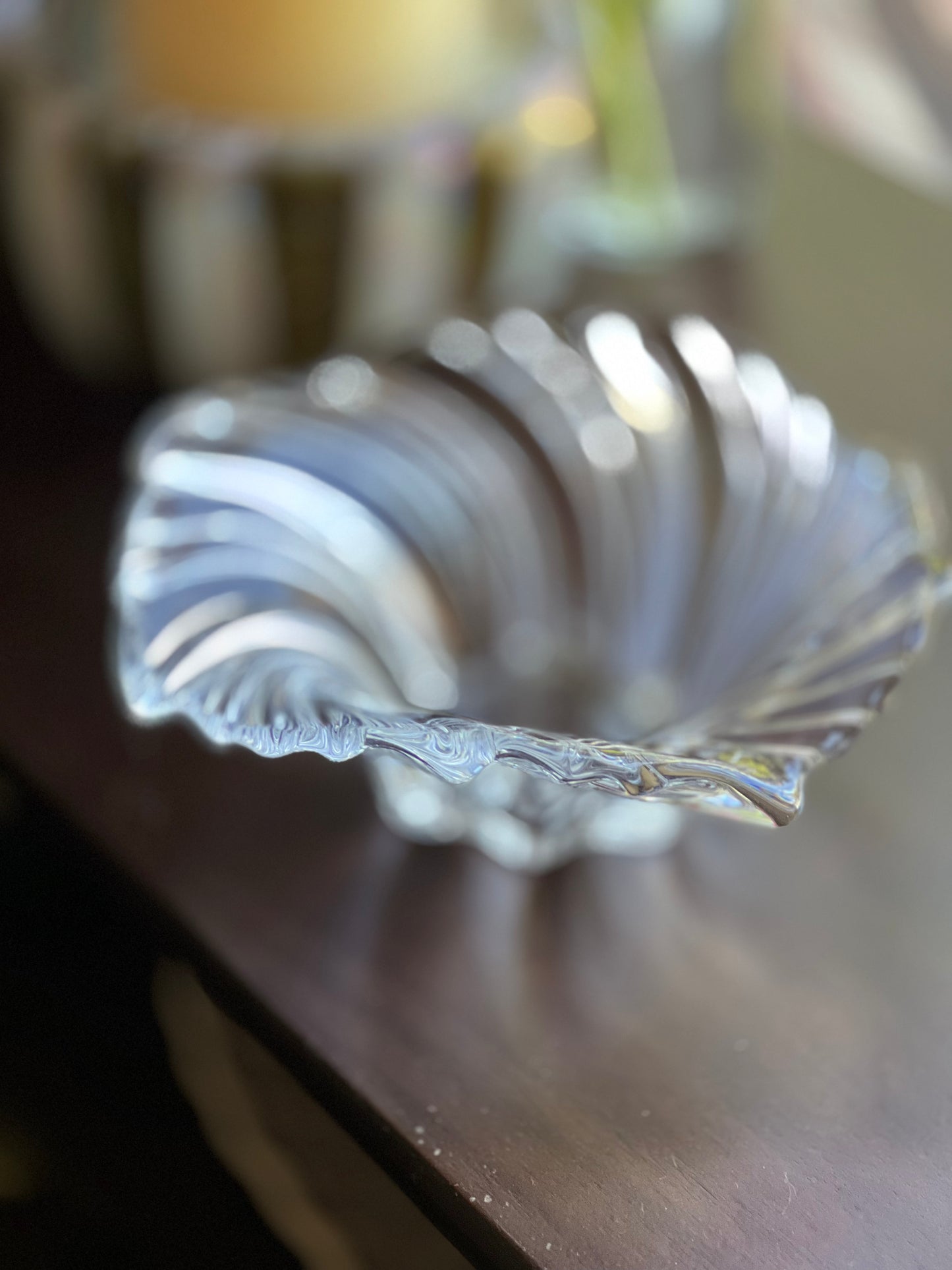 Vintage Crystal Mikasa Swirl Bowl