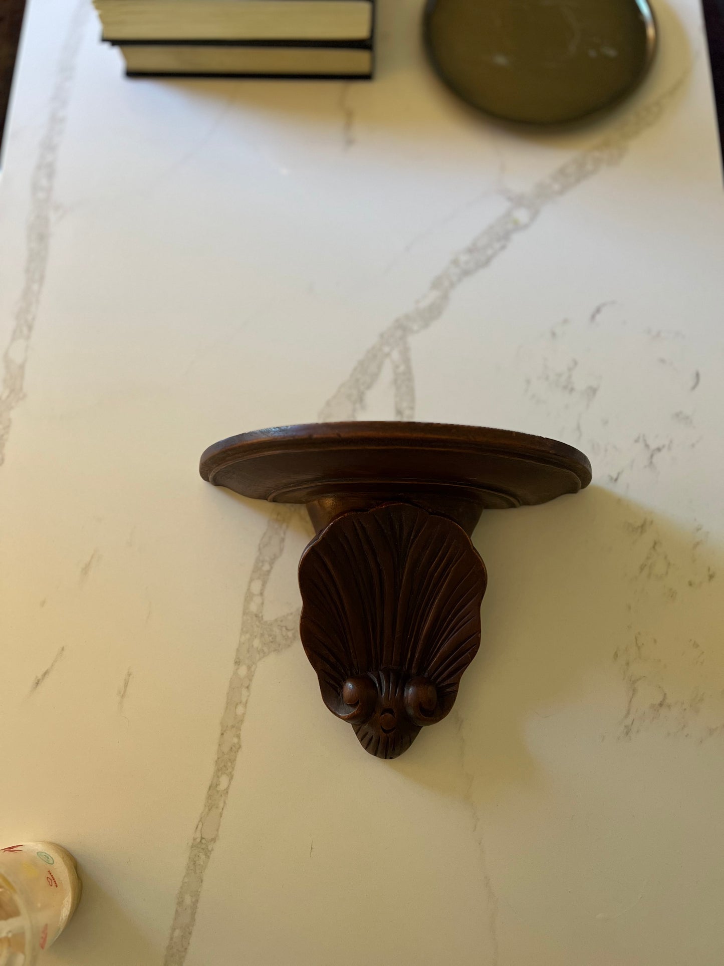 Carved Wooden Wall Shelf