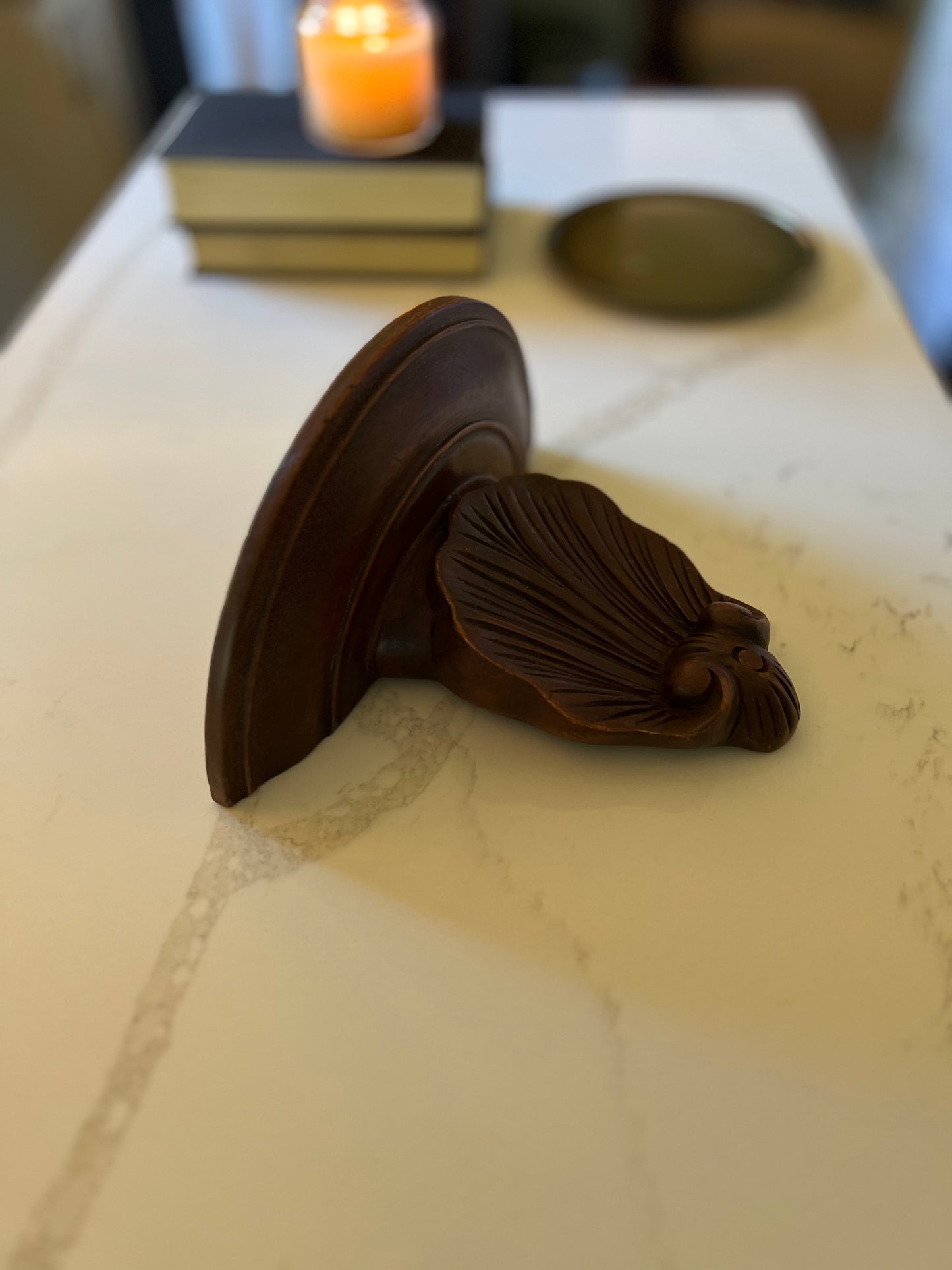 Carved Wooden Wall Shelf