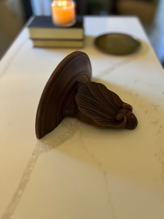 Carved Wooden Wall Shelf