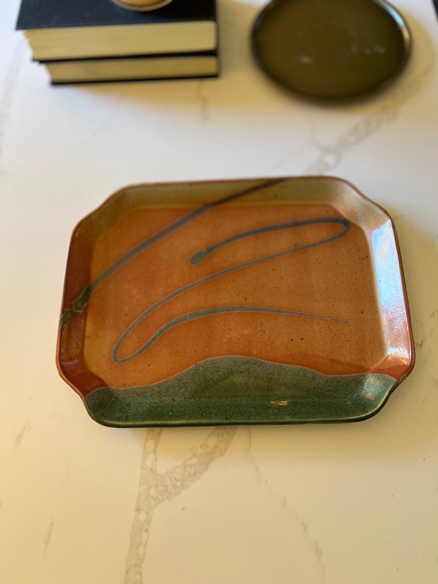 Retro Ceramic Tray - Artist Signed