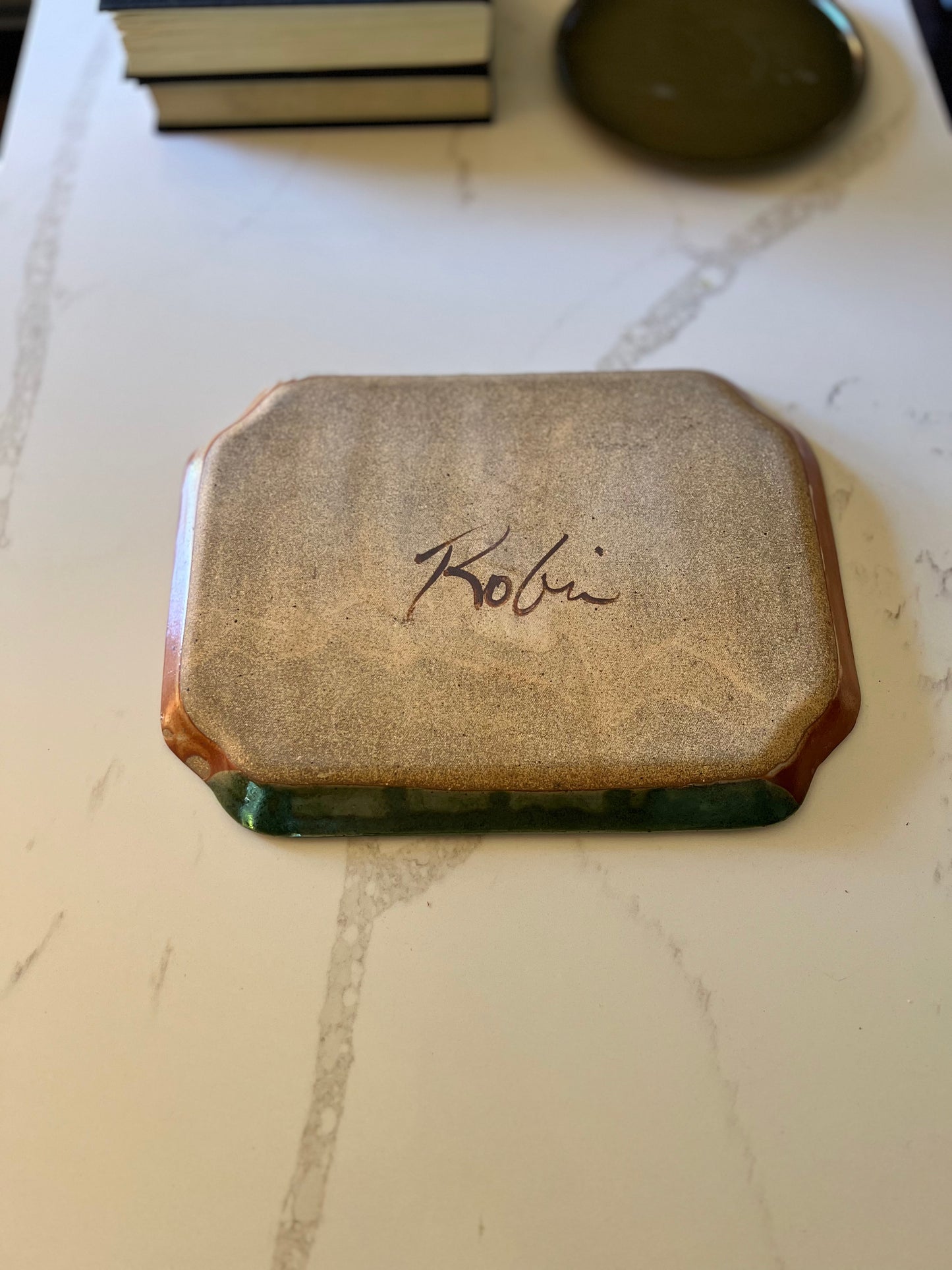 Retro Ceramic Tray - Artist Signed