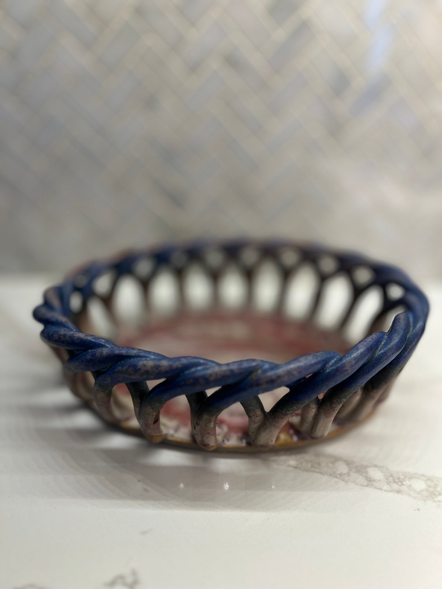 Handmade Woven Ceramic Bowl