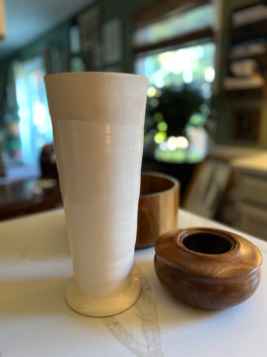 Cream Colored Vase by Deartis