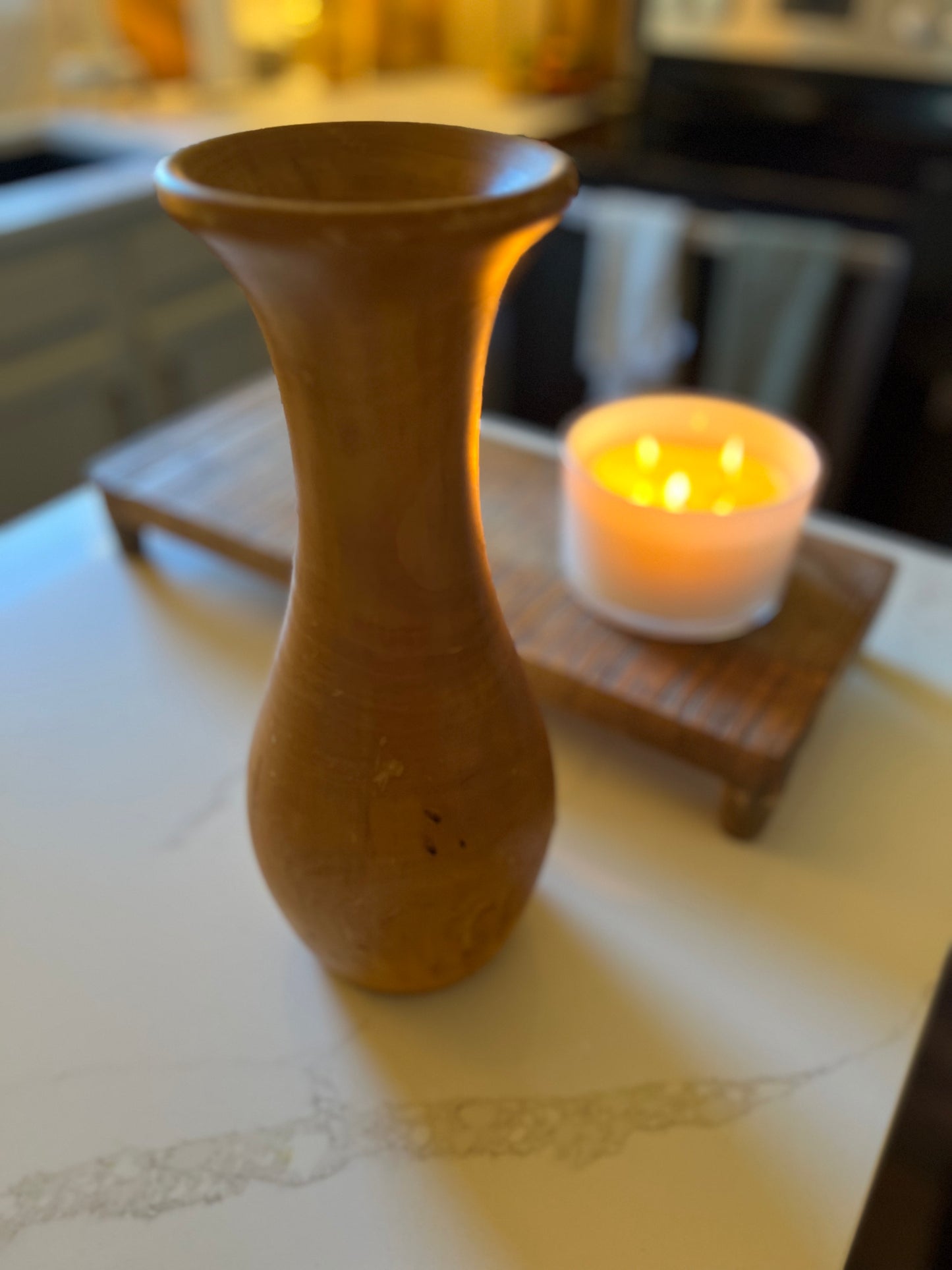 Hand Turned Wooden Vase