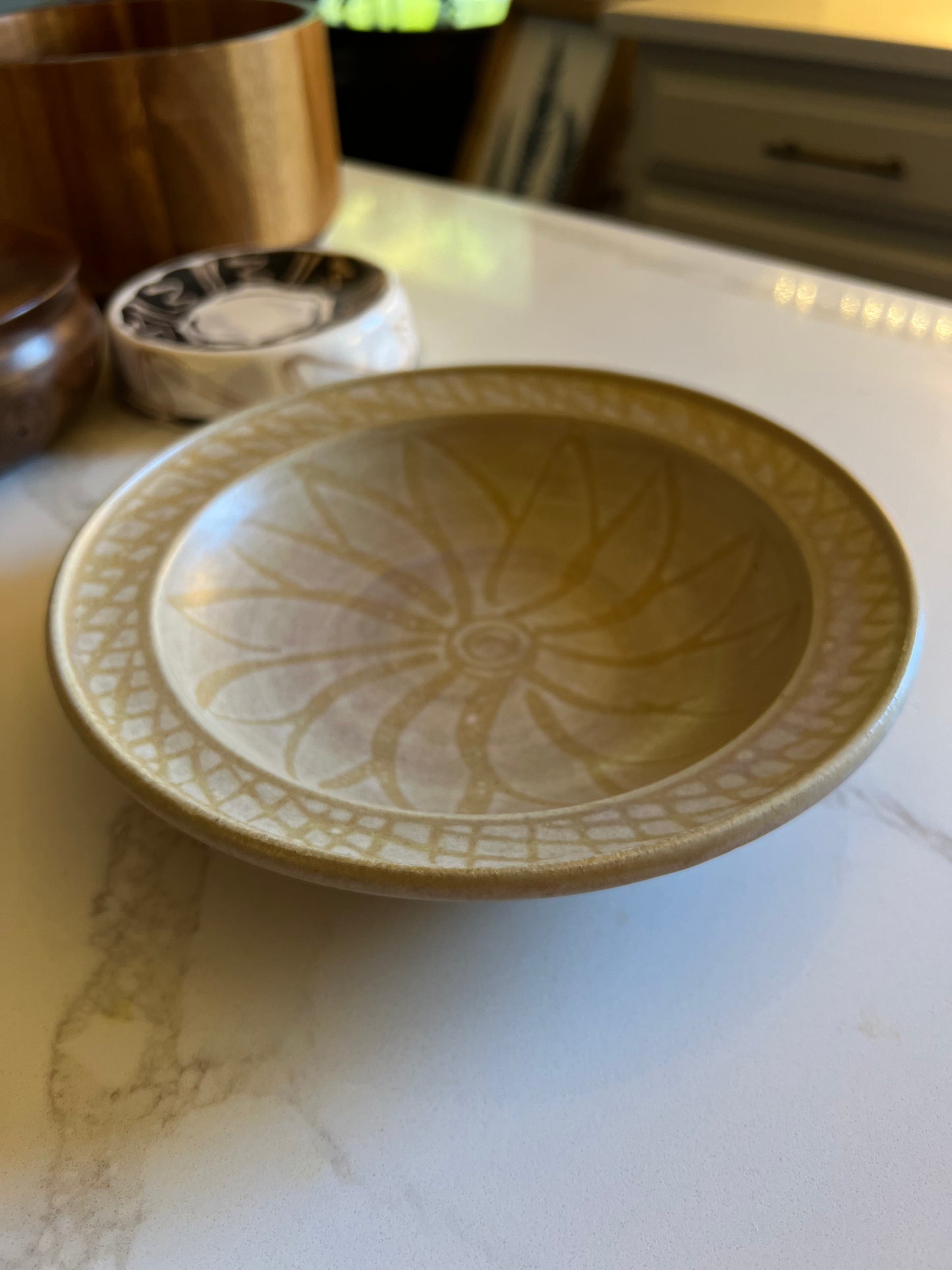 Brown Handmade Ceramic Bowl - Artist Signed