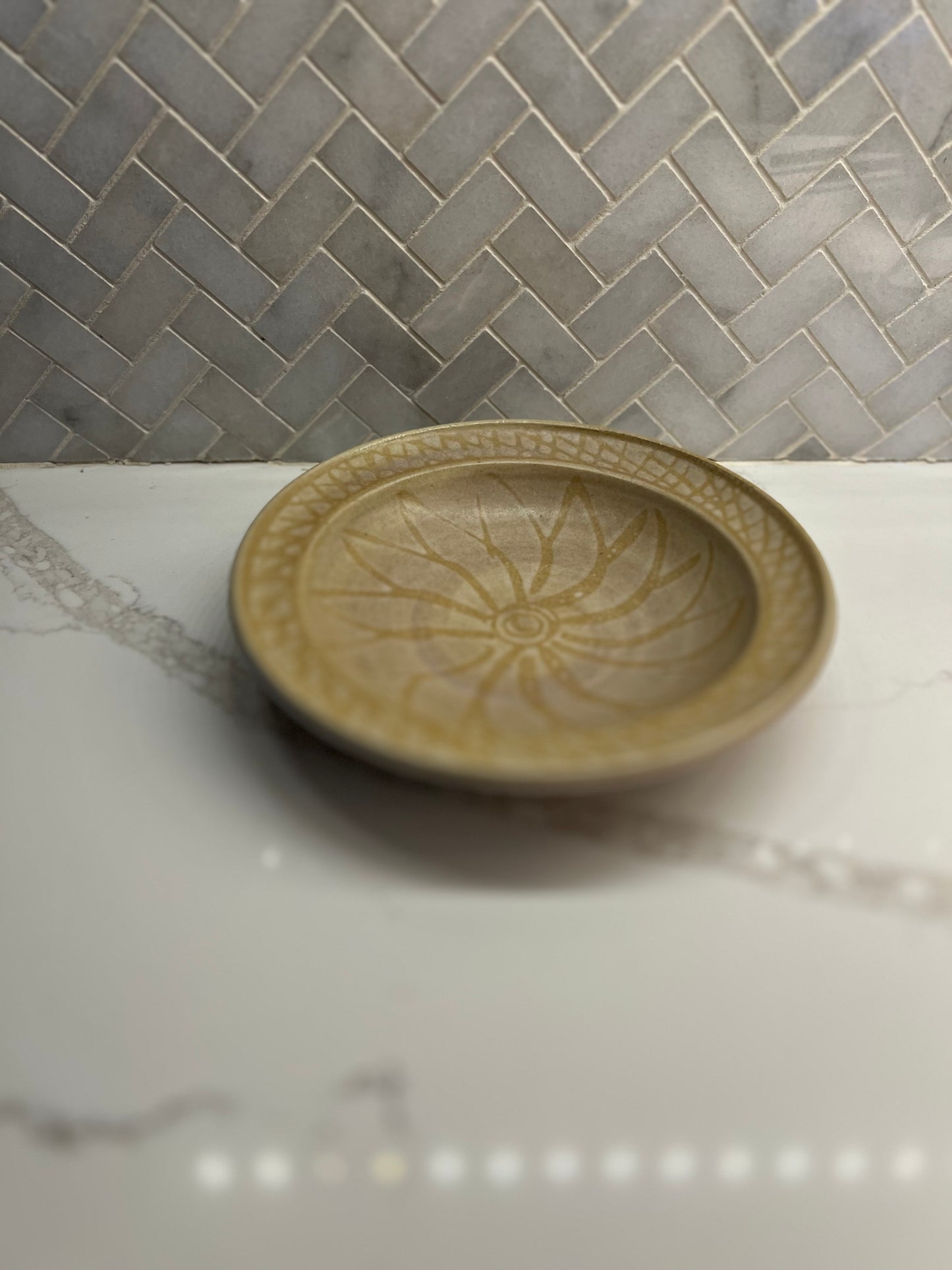 Brown Handmade Ceramic Bowl - Artist Signed