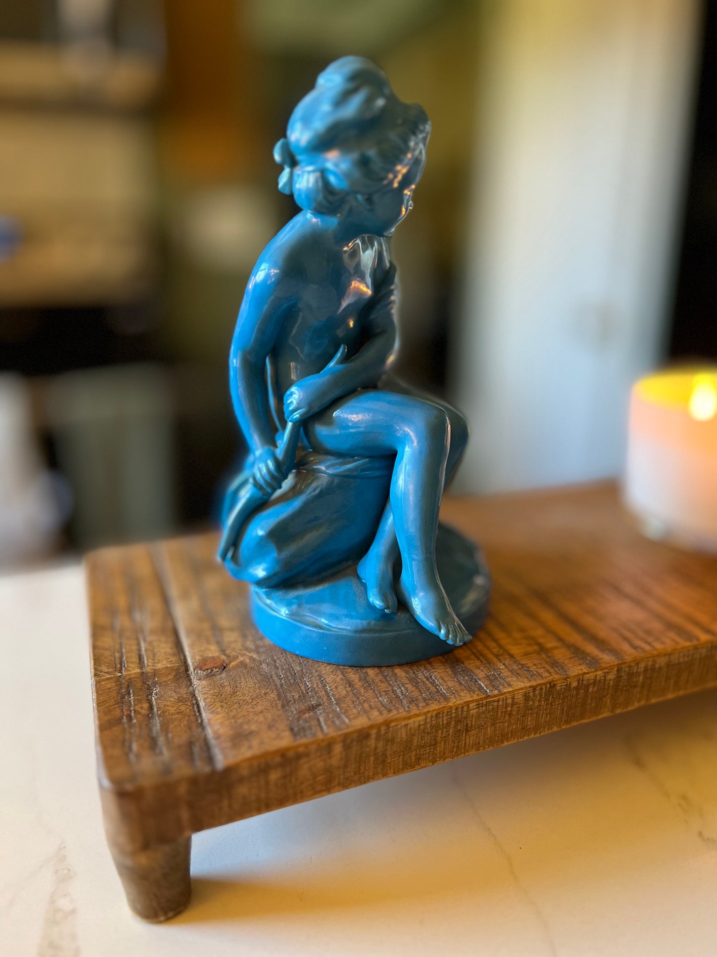 Antique Sevres Style Porcelain Figurine of Psyche - Late 19th Century