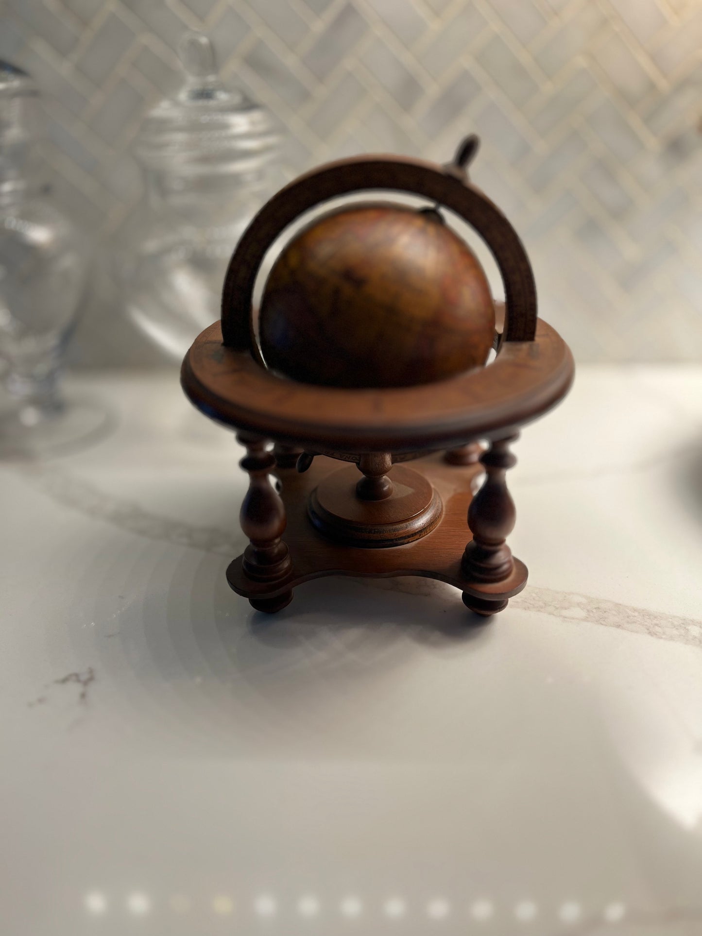 Vintage Old World, Zodiac Desk Globe - Made in Italy