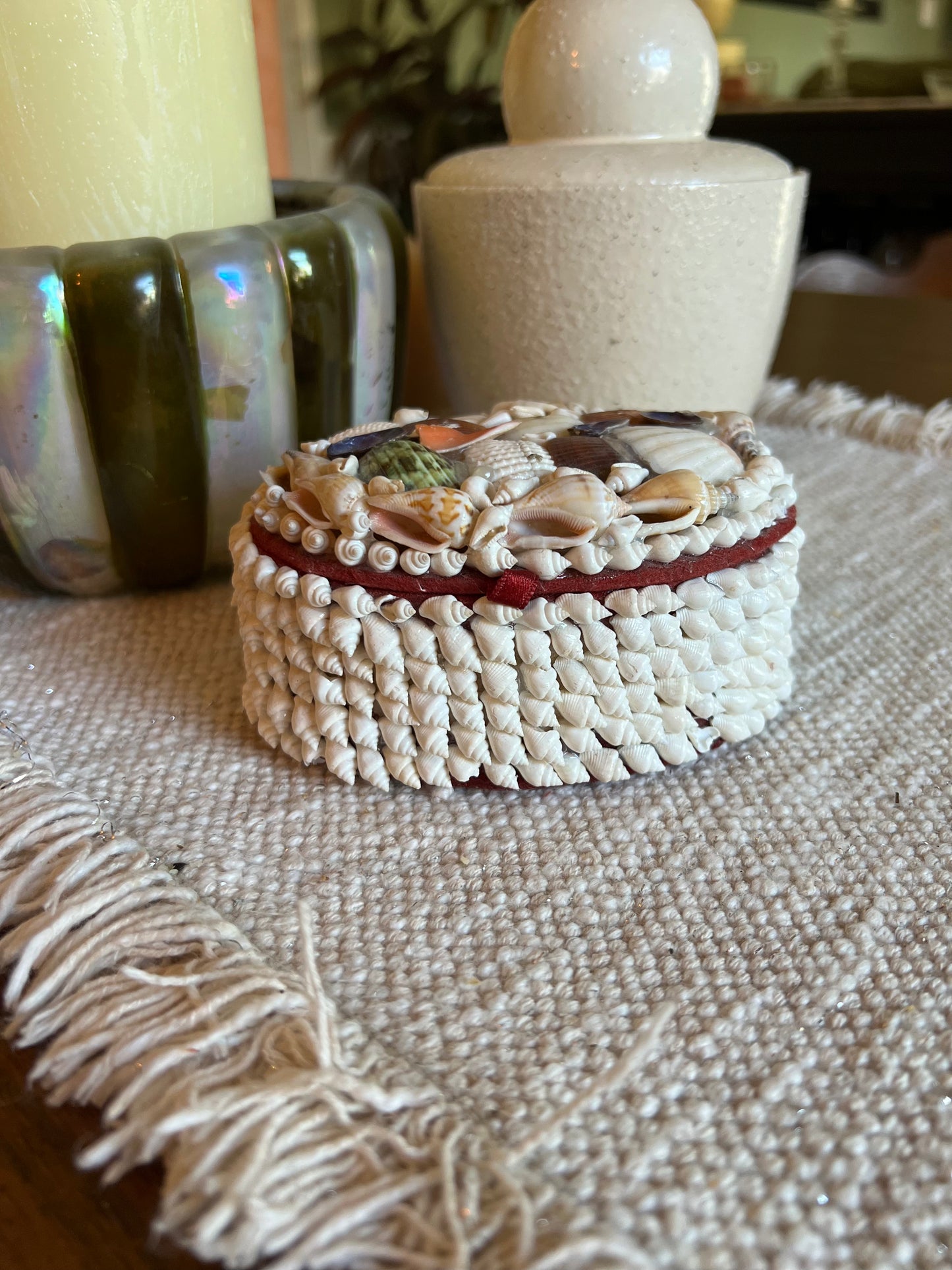 Vintage Seashell Box - Oval