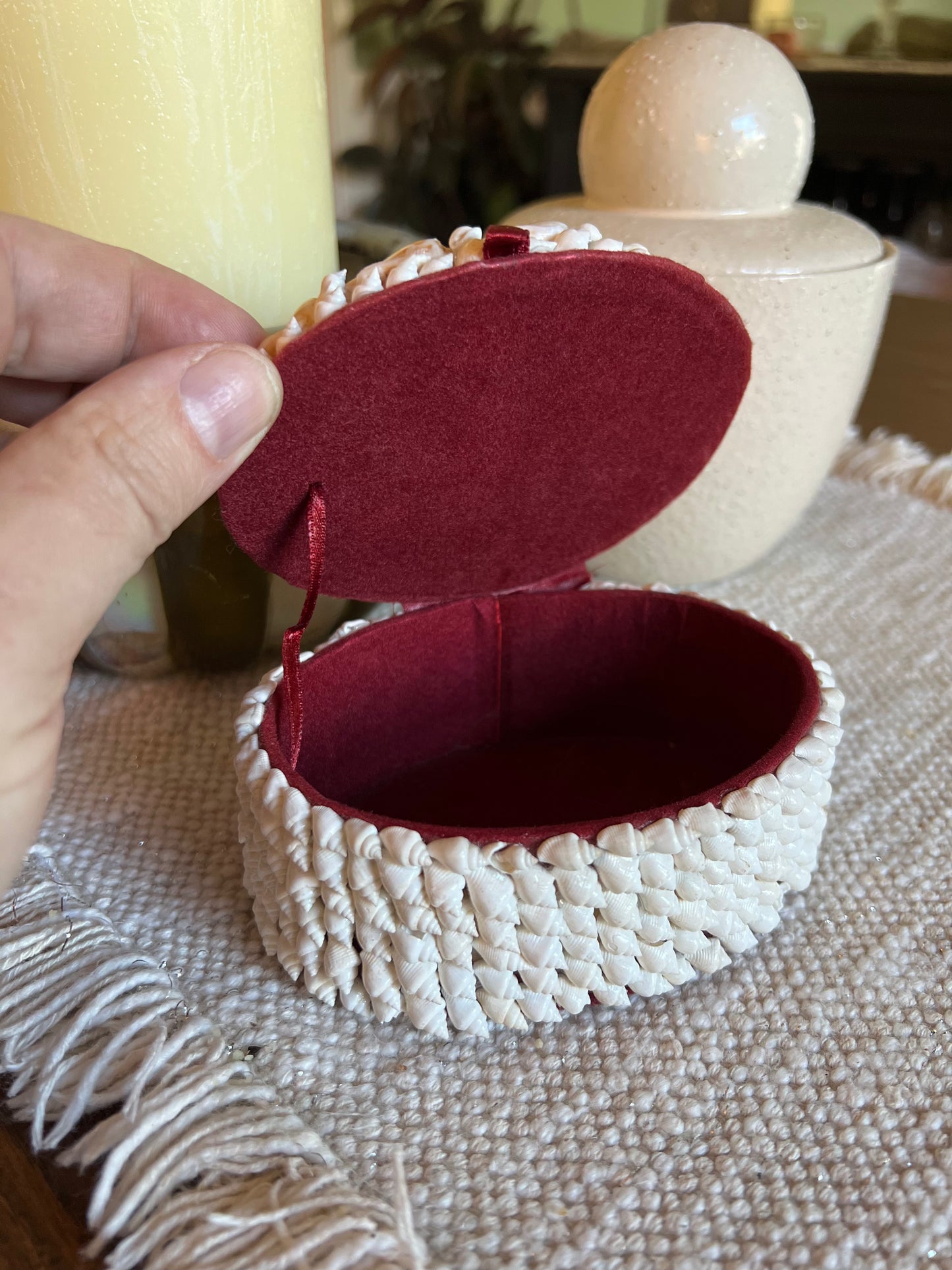 Vintage Seashell Box - Oval