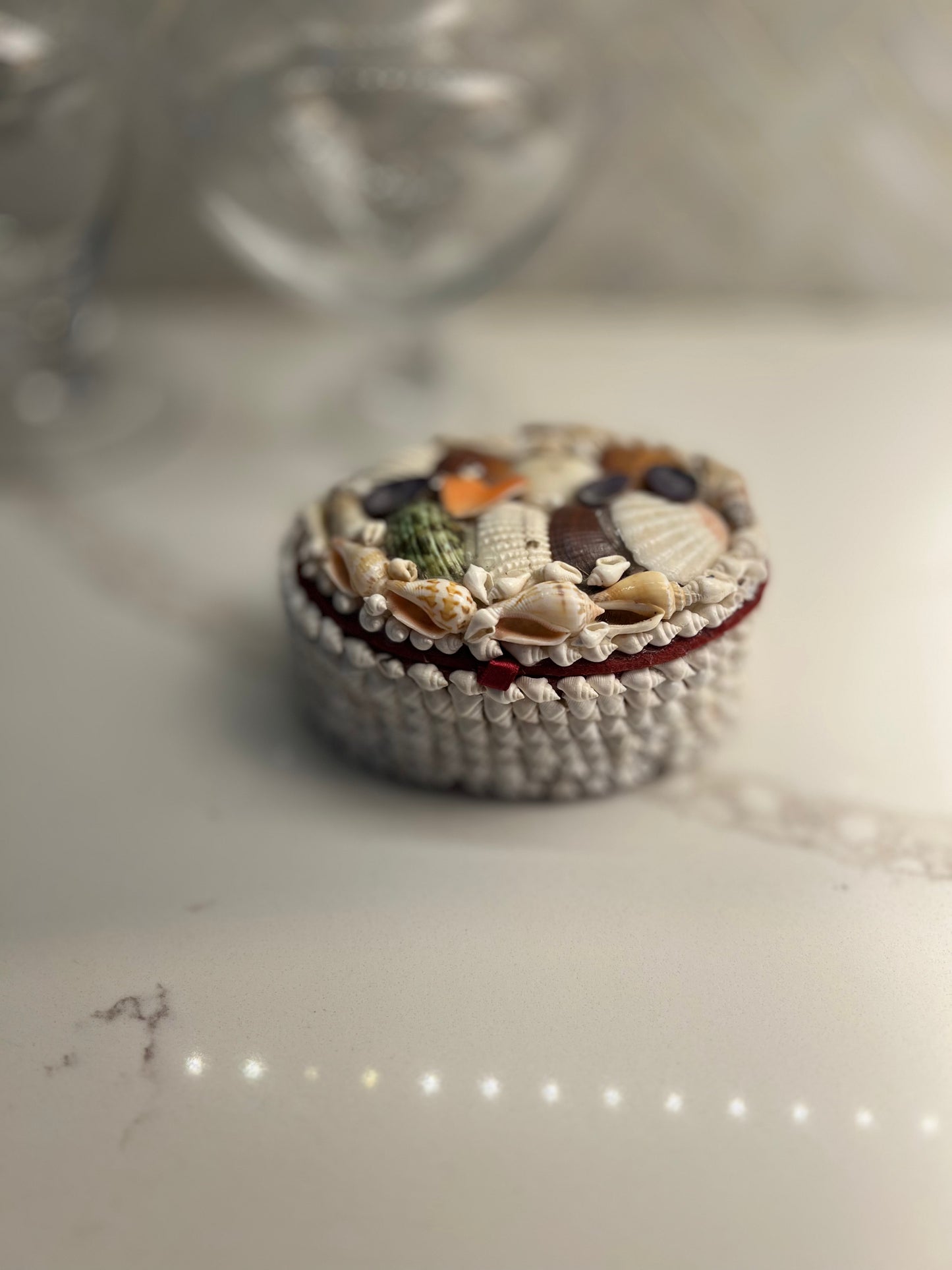 Vintage Seashell Box - Oval