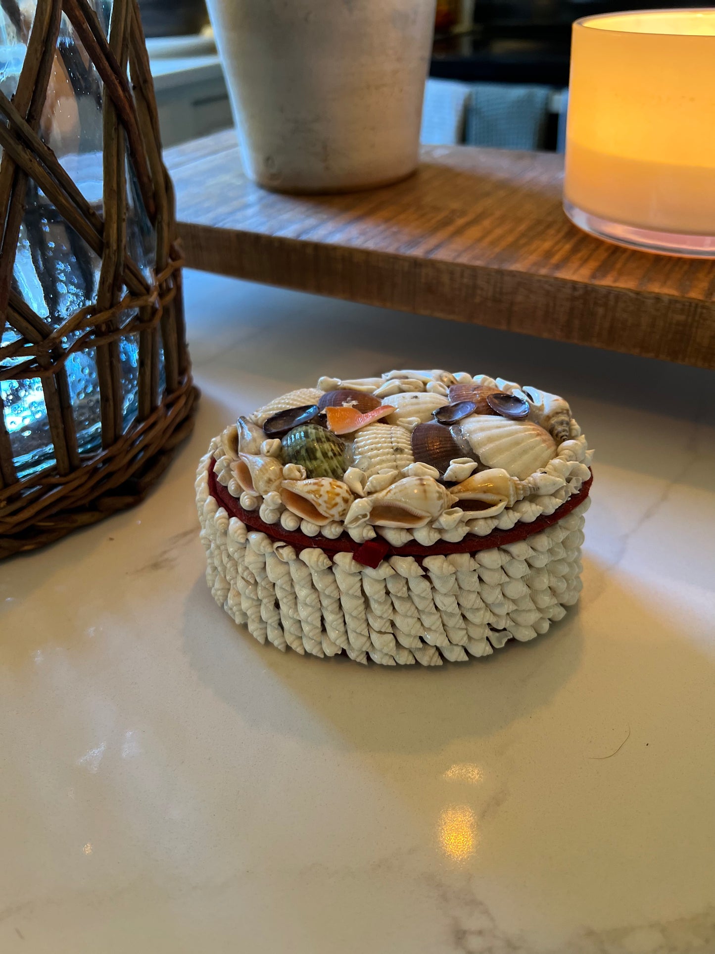Vintage Seashell Box - Oval