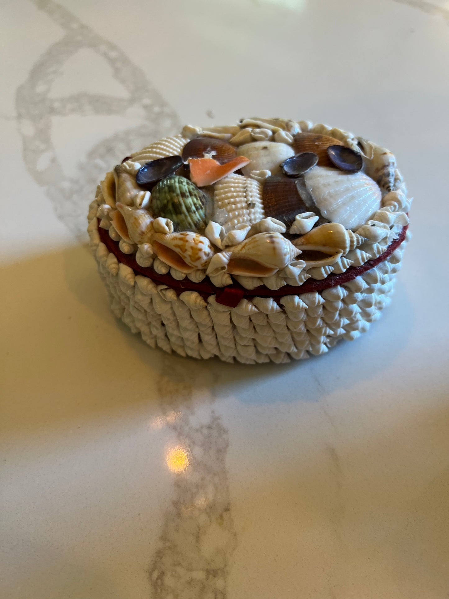 Vintage Seashell Box - Oval