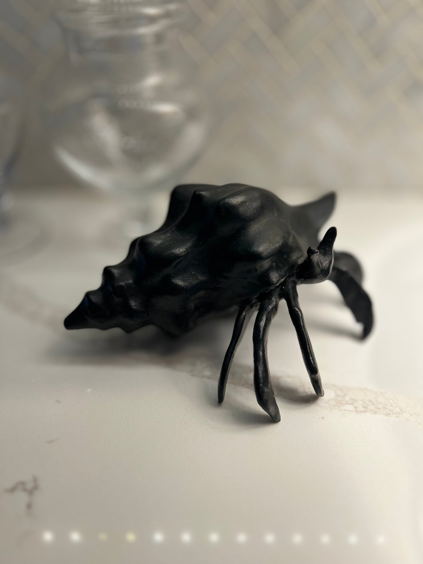 Metal Hermit Crab Sculpture