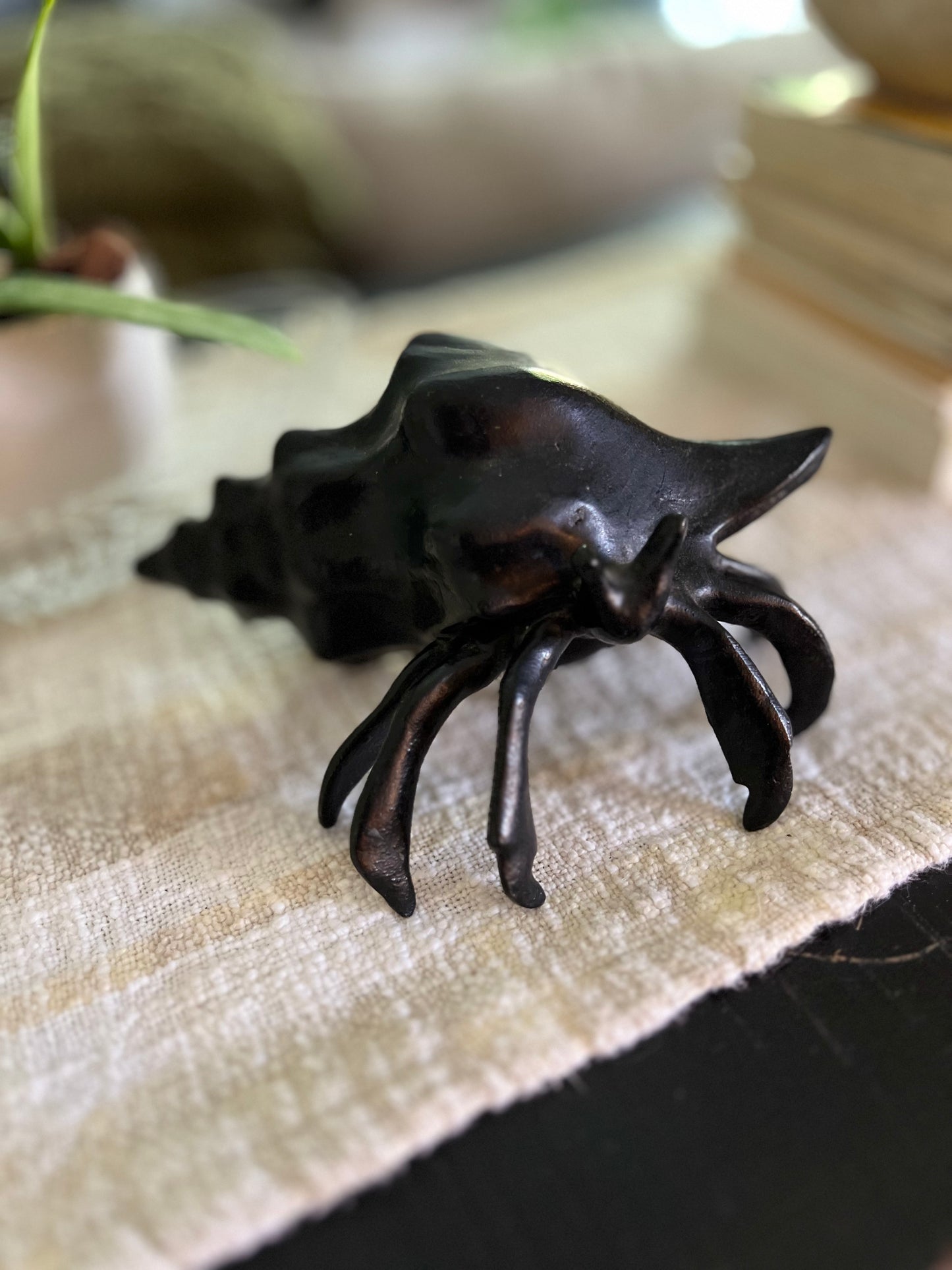 Metal Hermit Crab Sculpture