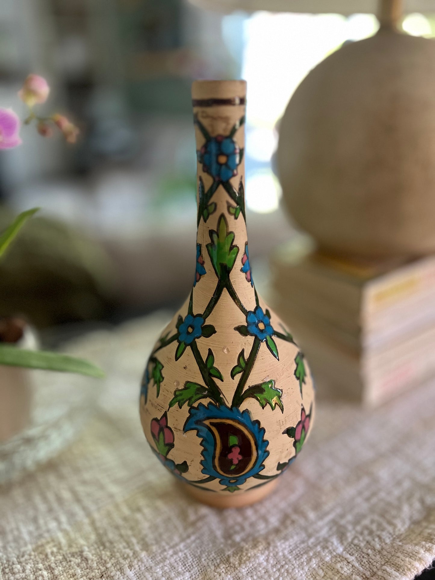 Vintage Hand Painted Persian Vase