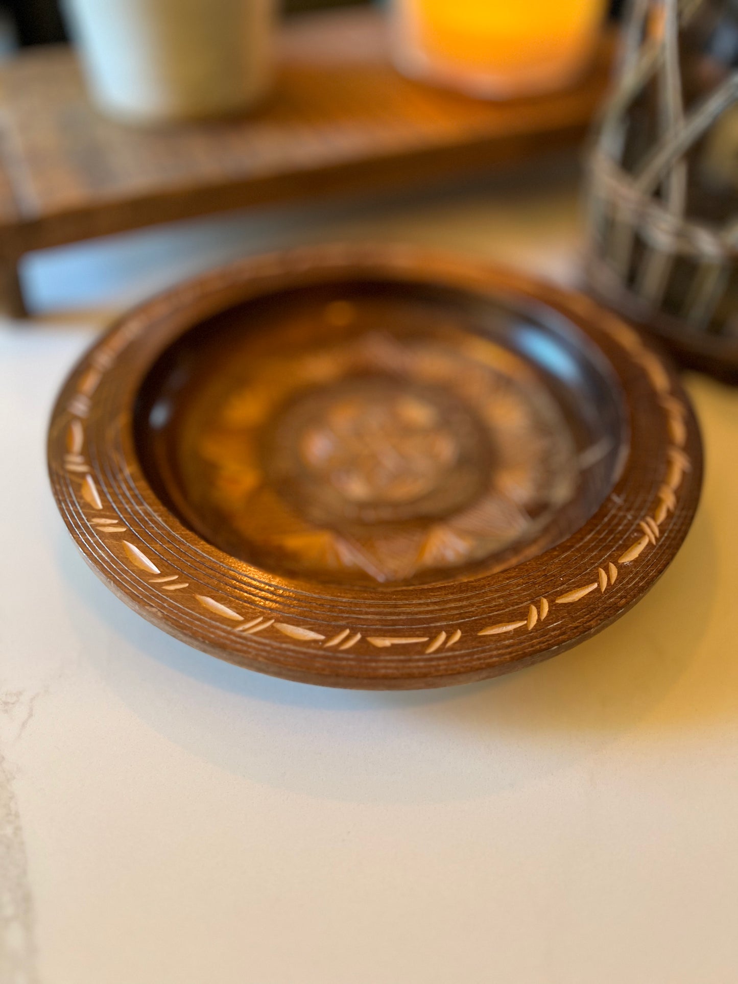 Beautiful Hand Carved Wooden Bowl