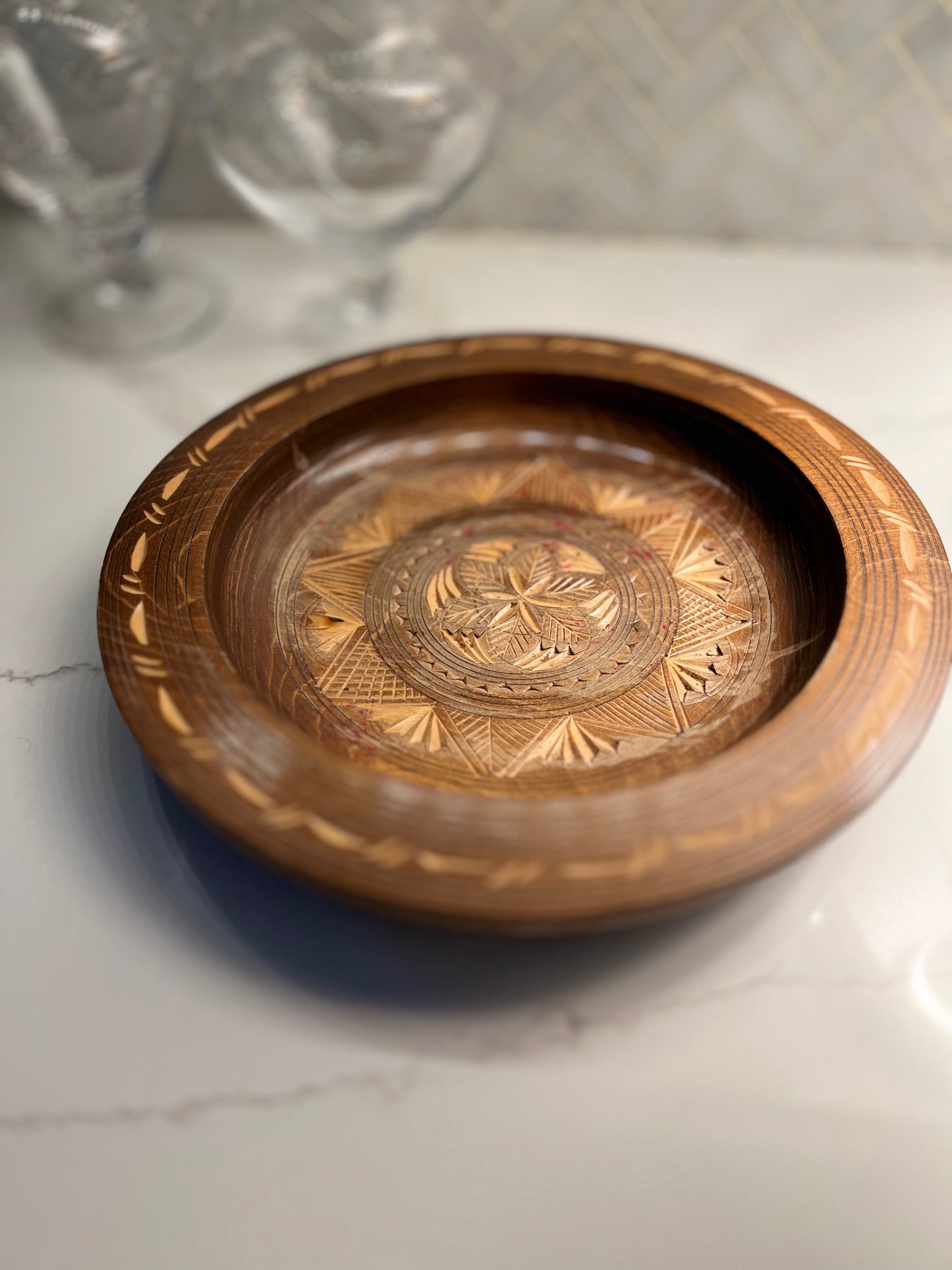 Beautiful Hand Carved Wooden Bowl