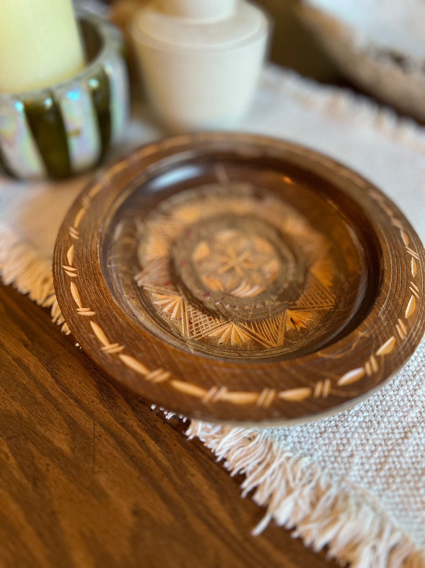 Beautiful Hand Carved Wooden Bowl