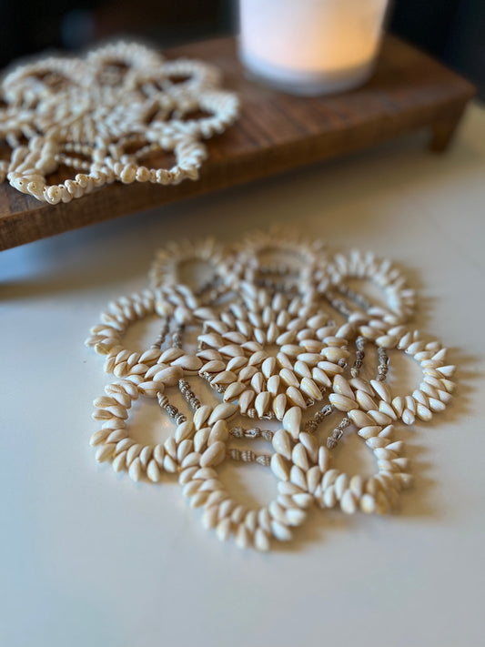 Vintage Shell Trivets - Set of 2