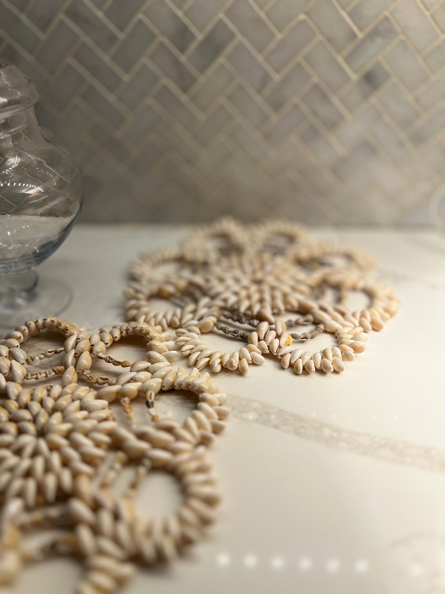 Vintage Shell Trivets - Set of 2