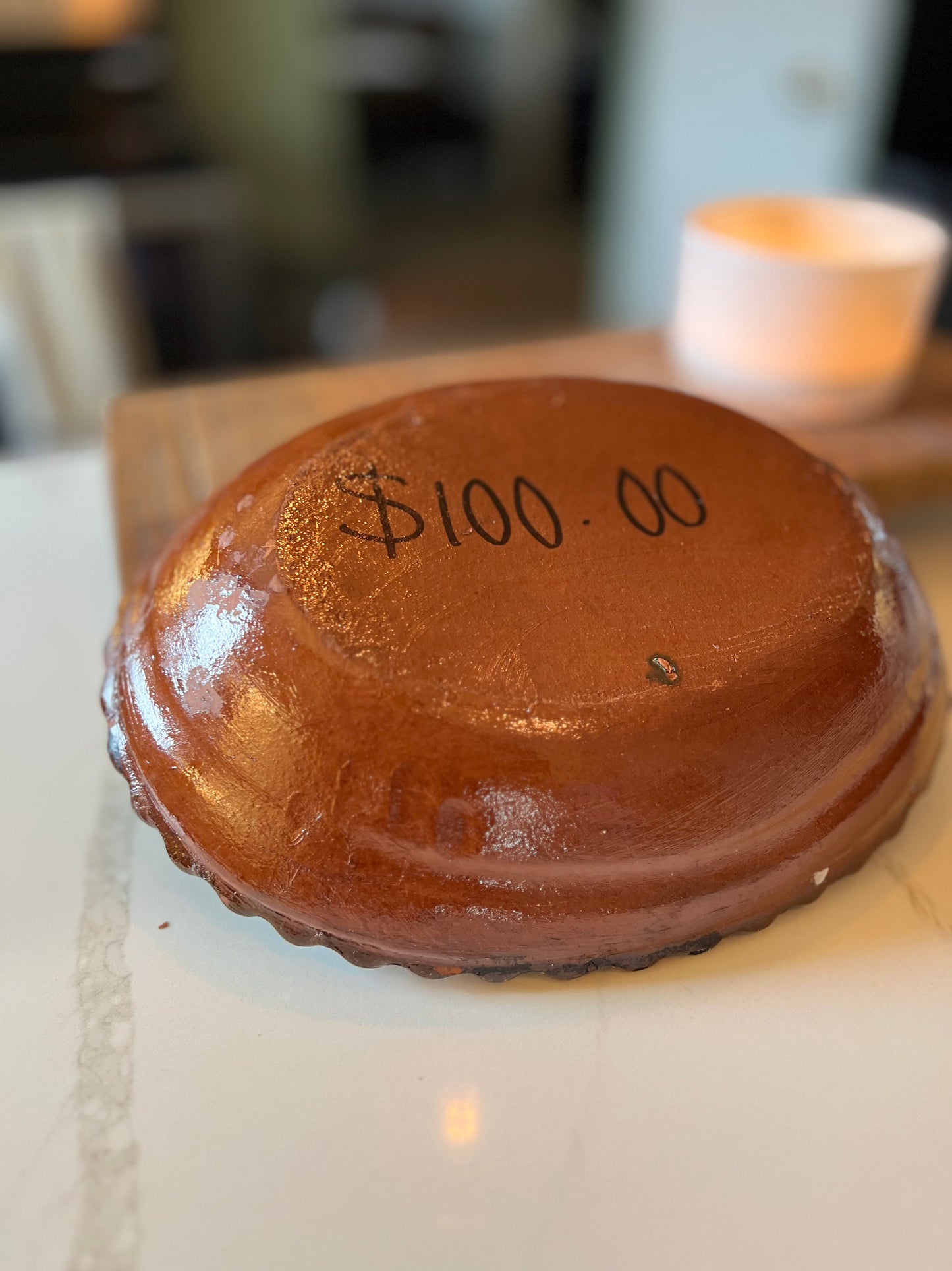 Vintage Hand Made Hand Painted Mexican Pottery Dish