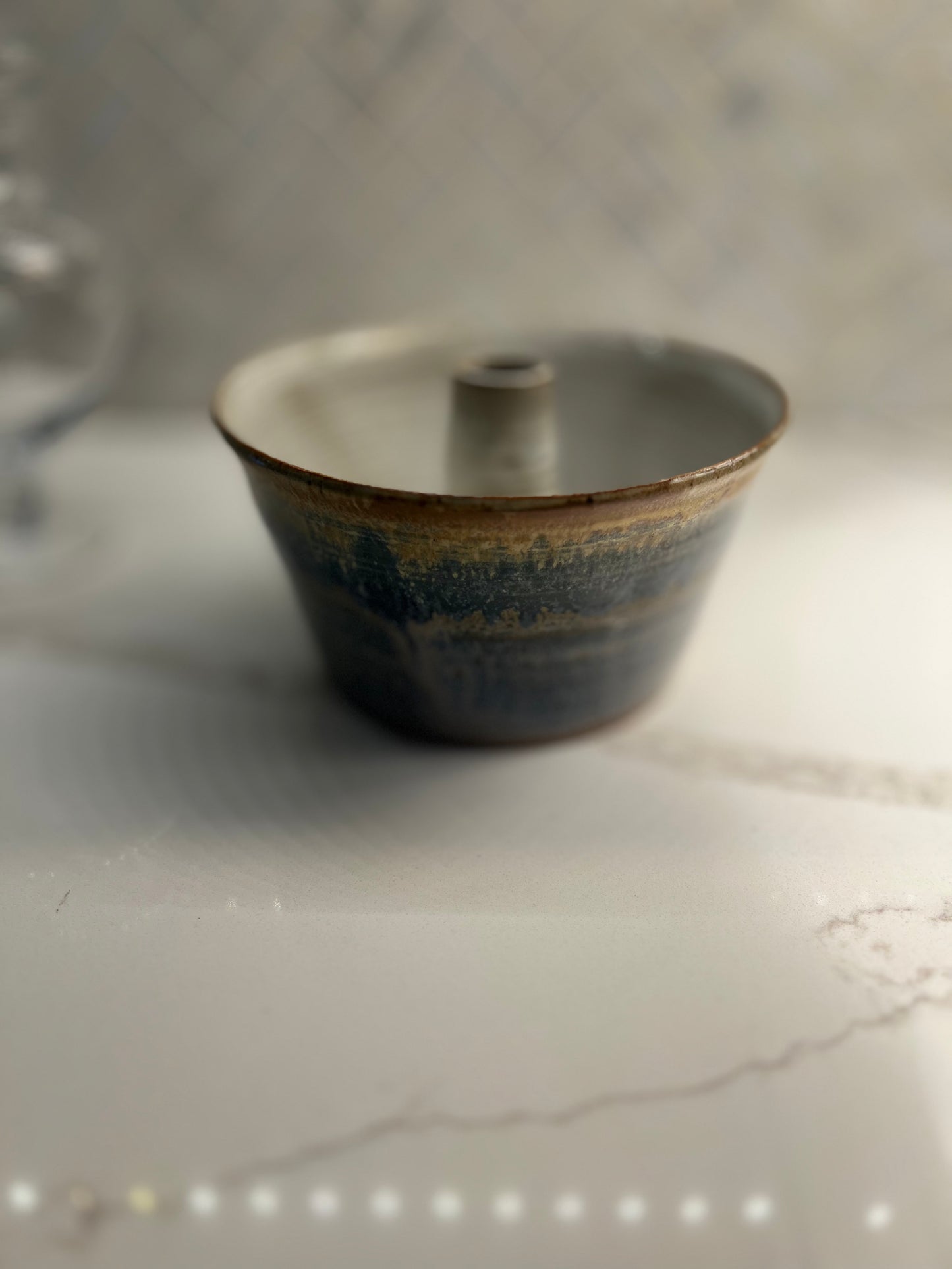 Hand Made Ceramic Glazed Bundt Cake Pan