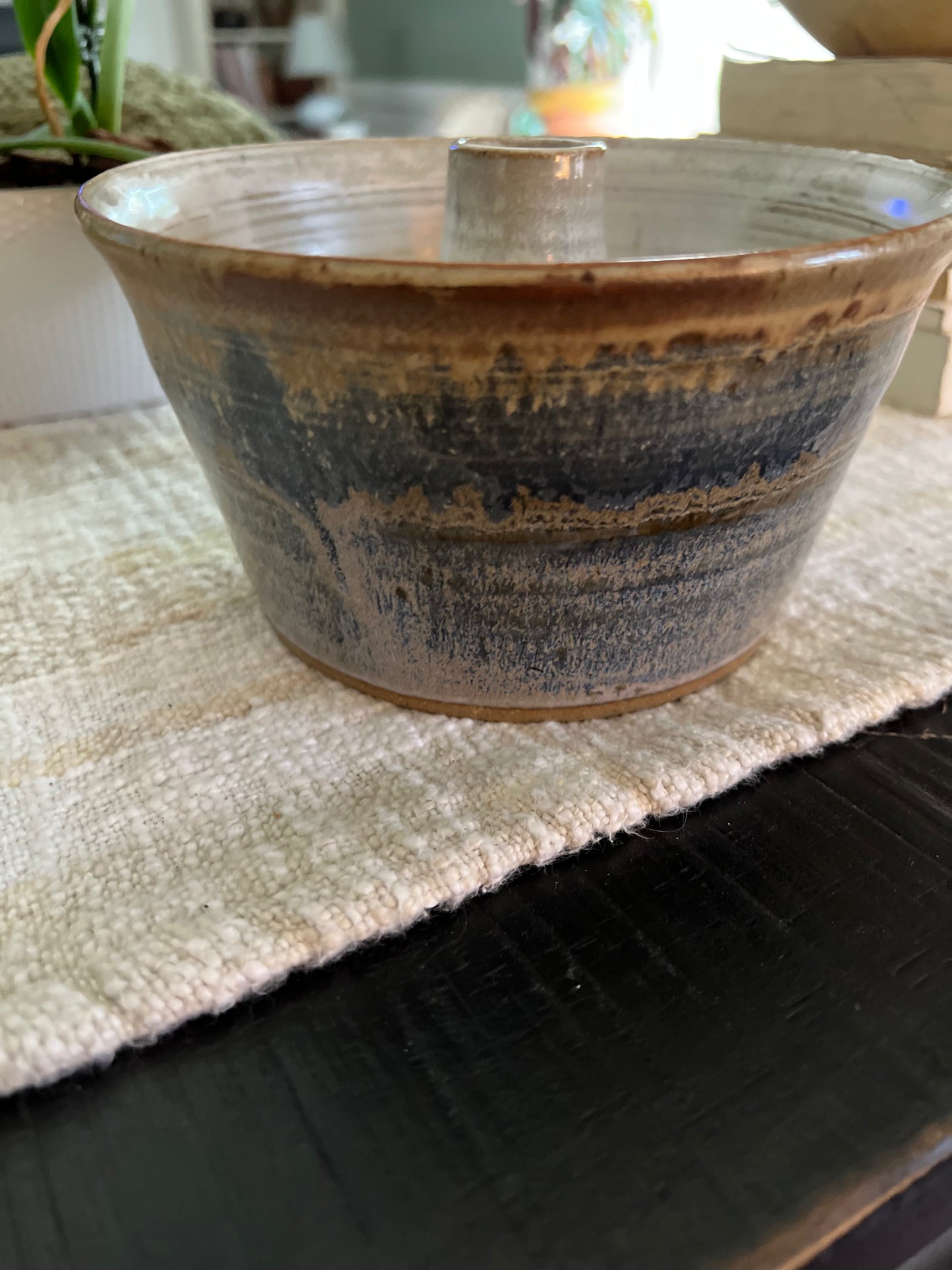 Hand Made Ceramic Glazed Bundt Cake Pan