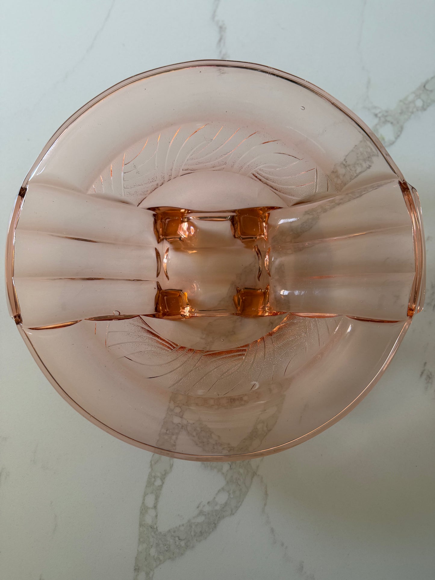 Vintage Walther & Sohne Orient Pink Glass Bowl