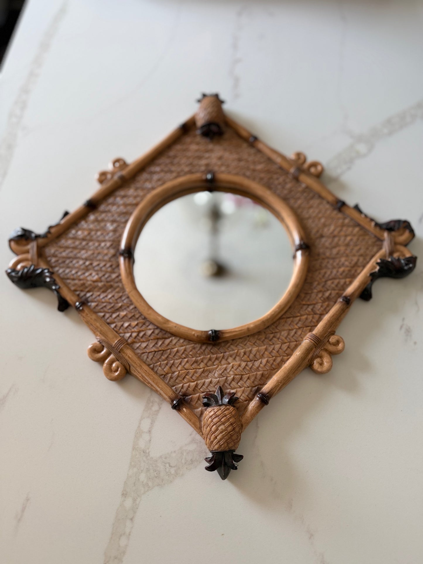 Vintage Regency Faux Pineapple Mirror