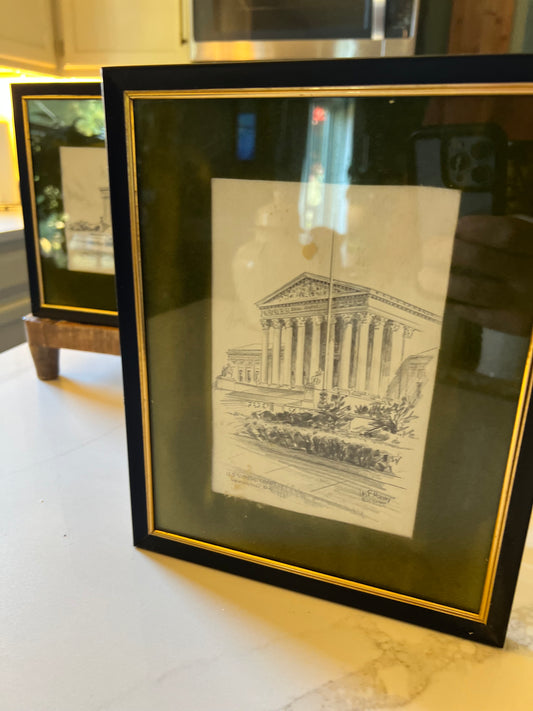 Vintage Jas R. Murray Print (Supreme Court) (as is)