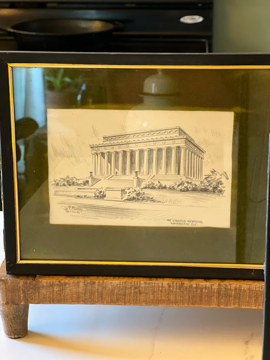 Vintage Jas R. Murray Print (Lincoln Memorial)