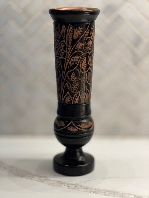 Hand Carved Decorative Wooden Vase