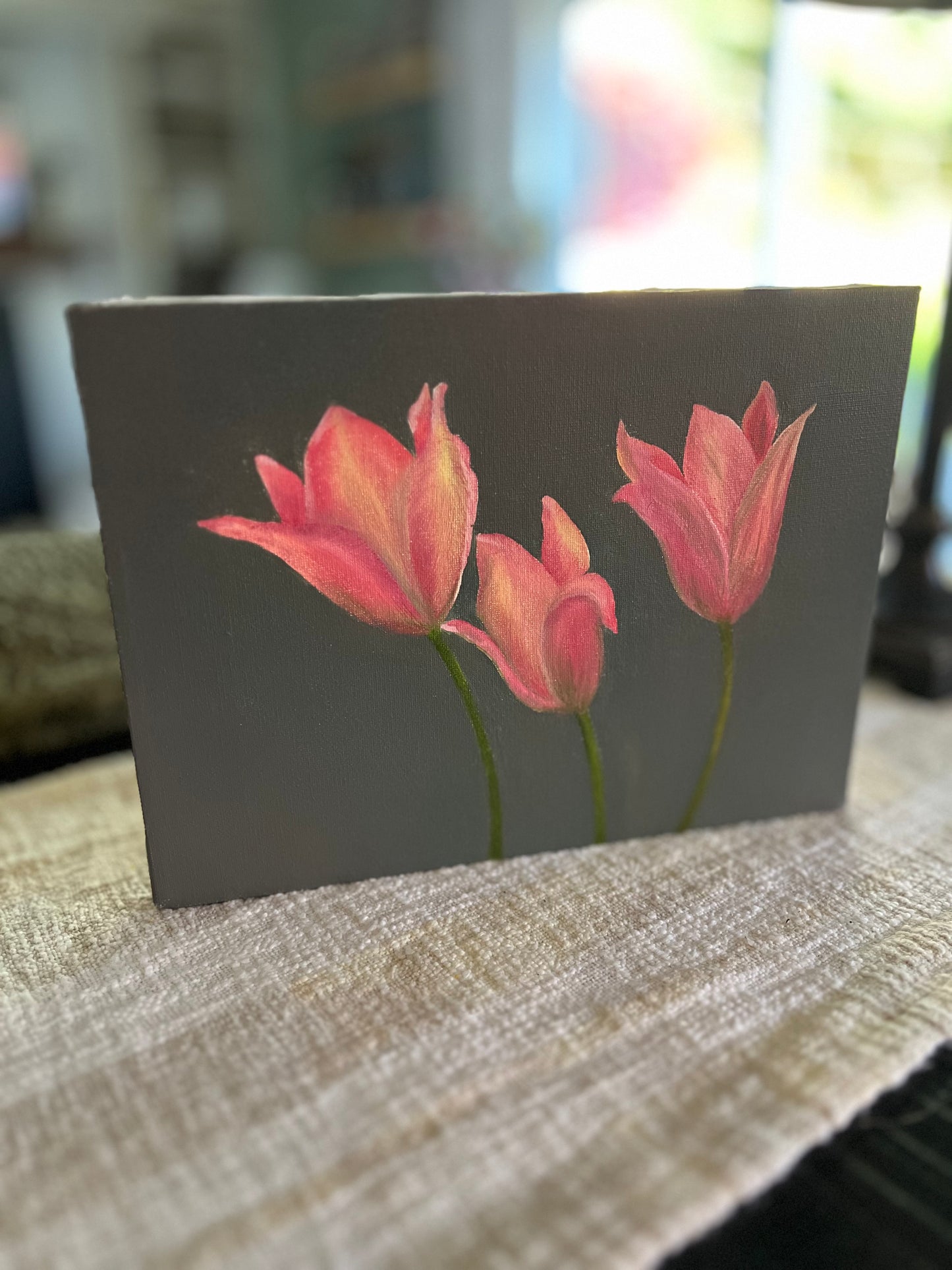 Pink Tulip Canvas Painting